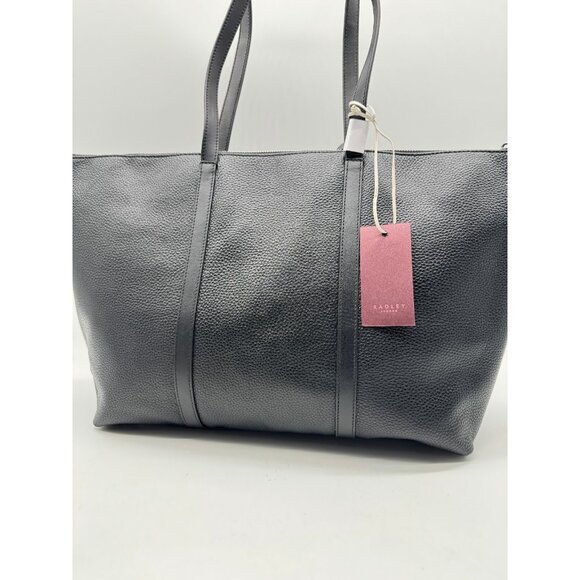 RADLEY London Lynton pebbled leather women's large zip top tote bag - BLACK - Picture 9 of 15